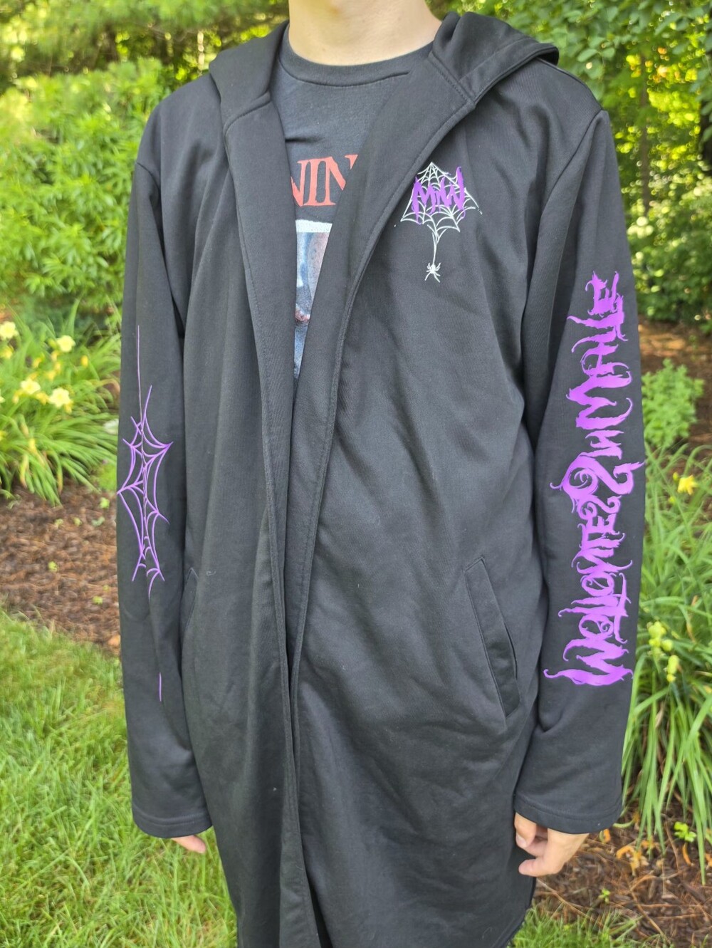 Motionless In White Disguise Halloween Spiderweb Cloak / Cardigan (2X)